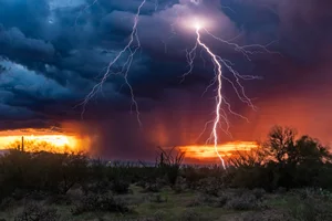 Monsoon Storm Tucson Mountain Park